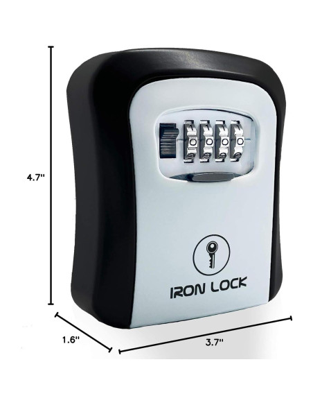 Caja de Llave Iron Lock Montaje en Pared Impermeable 4 Dígitos