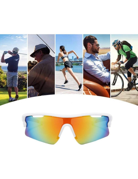 Gafas de sol deportivas WoodCloris UV400 para hombres y mujeres