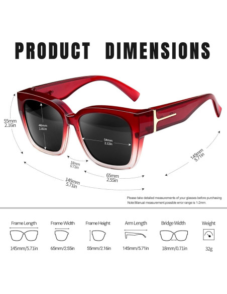 Gafas de Sol KANASTAL Polarizadas UV400 para Prescripción