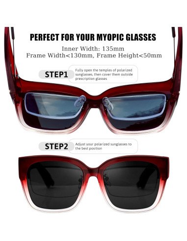 Gafas de Sol KANASTAL Polarizadas UV400 para Prescripción