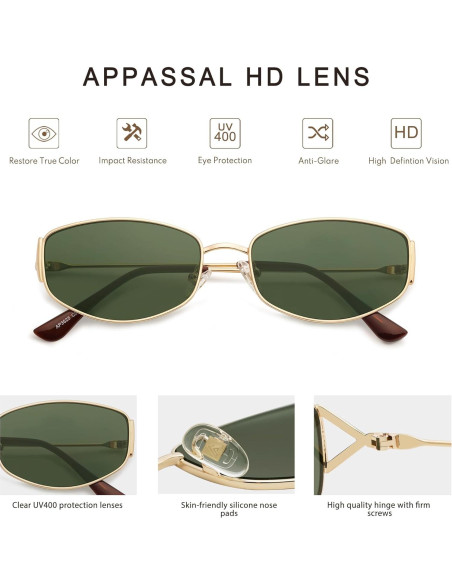 Gafas de Sol Ovaladas Retro Metalicas AP3625 UV400