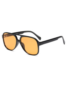 Gafas de sol aviador retro UV400 Amarillo Tintado