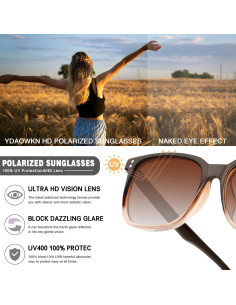 Gafas de Sol Polarizadas YDAOWKN UV400 Estilo Retro 2