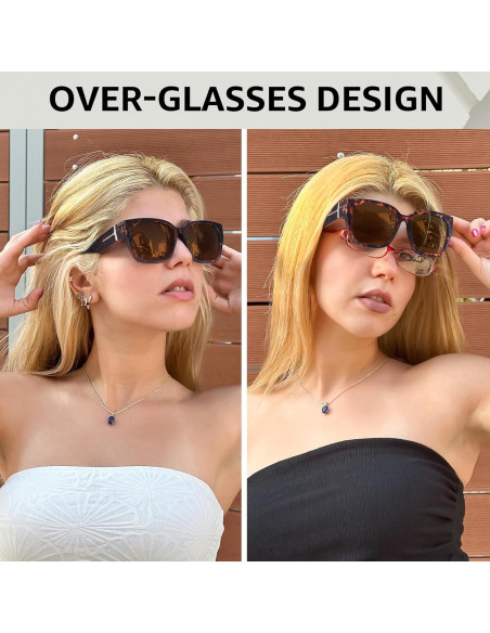 Gafas de sol polarizadas TJUTR con rhinestones para mujer