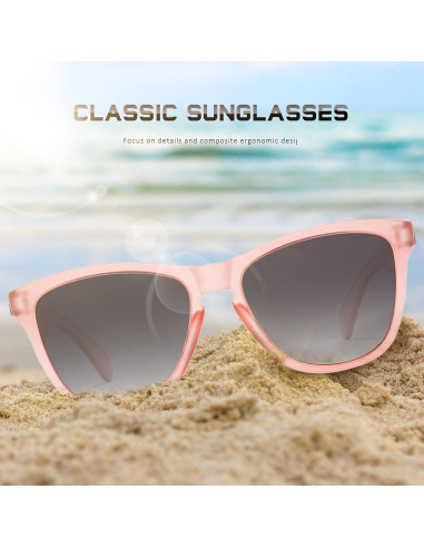 Gafas de sol DANAMY para mujeres UV400 polarizadas rosa
