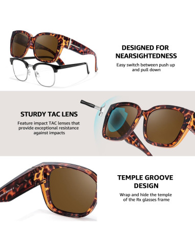 Gafas de sol polarizadas TJUTR con rhinestones para mujer