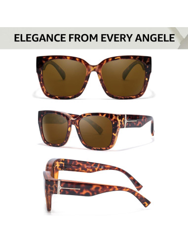 Gafas de sol polarizadas TJUTR con rhinestones para mujer