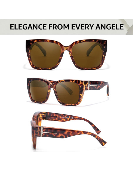 Gafas de sol polarizadas TJUTR con rhinestones para mujer