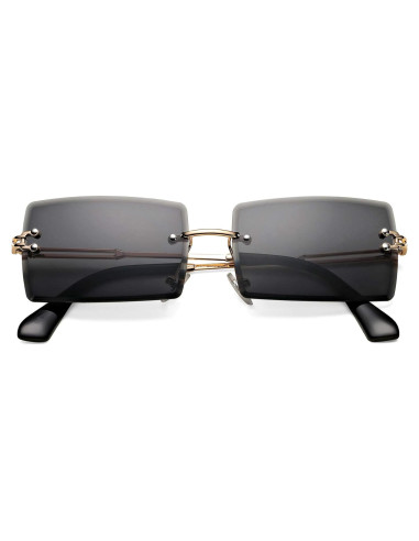Gafas de Sol Rectangulares UV400 Metal Gris 58mm