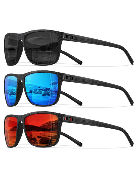 Gafas de sol polarizadas STORYCOAST unisex 3 pack UV400 Gafas de sol polarizadas STORYCOAST unisex 3 pack UV400