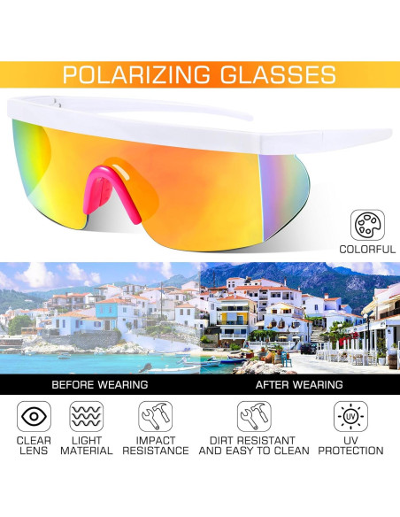 6 Pares de Gafas de Sol Sherr Deportivas UV400 Ajustables 6 Pares de Gafas de Sol Sherr Deportivas UV400 Ajustables