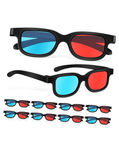Gafas 3D Gadpiparty 10 Pcs Rojo-Azul Lentes Resina