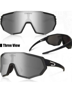 Gafas de Ciclismo Queshark con 3 Lentes Polarizadas 2