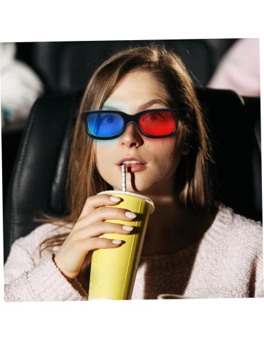 Gafas 3D Gadpiparty 10 Pcs Rojo-Azul Lentes Resina