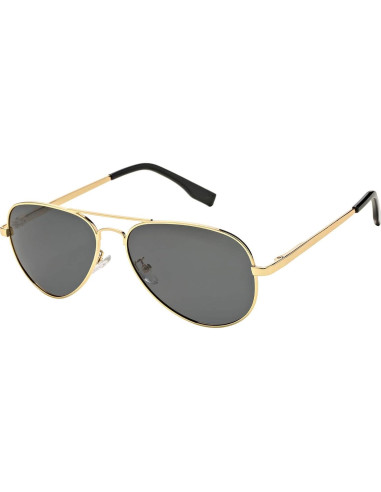 Gafas de sol aviador Braylenz polarizadas 100% UV oro/negro