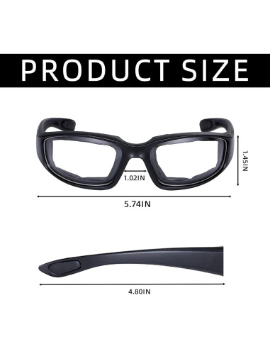 4 Pares de Gafas de Motocicleta YISUGOOC UV a Prueba de Viento