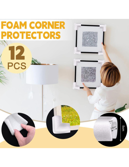 12 Protectores de Esquinas de Espuma Pwbarwq para Mudanza
