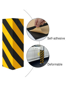 Protector de Pared de Garaje GUEQUITLEX Amarillo 4 Piezas 2