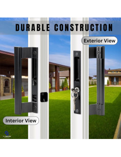 Juego de Manijas para Puerta de Vidrio Deslizante T-HAKEN 2