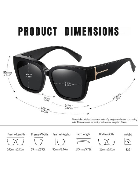 Gafas de Sol KANASTAL Polarizadas UV400 para Prescripción