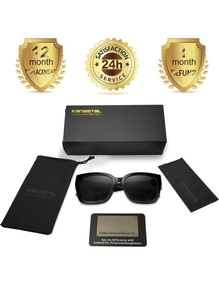 Gafas de Sol KANASTAL Polarizadas UV400 para Prescripción