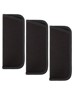 Paquete de 3 fundas suaves para gafas - Protección negra