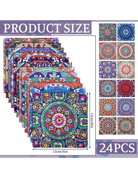 24 Paños de Microfibra para Gafas Copkim 15x15 cm