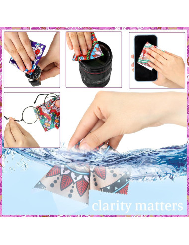 24 Paños de Microfibra para Gafas Copkim 15x15 cm