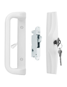 Juego de Manijas para Puerta de Patio House Guard 1006 Blanco