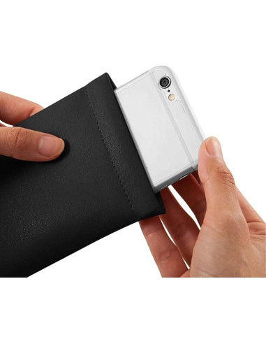 Estuche de Gafas de Cuero Suave 3 Piezas Portátil