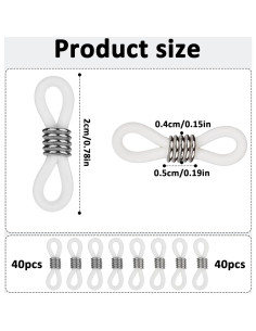 80 Anillos de Goma para Gafas Ajustables - Silicona 2