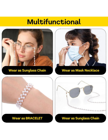 Cadena para Gafas COMNICO de Perlas 70cm para Mujeres