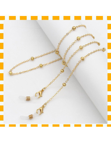 Cadena de Gafas de Metal YCCHN 3 Piezas Ajustable 75 cm