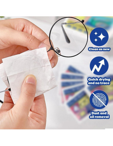 Toallitas para Lentes Herb 300 PCS Limpieza Rápida y Segura