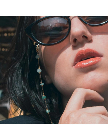 Cadena de Gafas JURYLOO Aventurina Verde Natural 71.88 cm