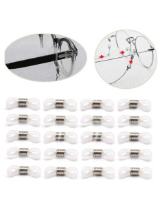 Cadena de Gafas 20 Pcs Silicona Blanca Antideslizante
