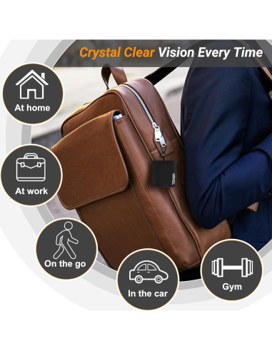 Kit de limpieza de gafas VRHGL, 4 paños microfibra 15x15 cm