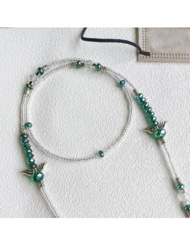 Cadena de Gafas de Perlas Ajustable para Mujeres 72 cm