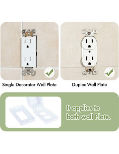 Caja de Cubierta de Enchufe Eléctrico EUDEMON para Bebés - Blanco 2