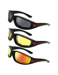 Gafas de Motocicleta The Fresh FR14 UV400 Acolchadas 3 Pares