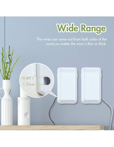 Caja de Cubierta de Enchufe Eléctrico EUDEMON para Bebés - Blanco