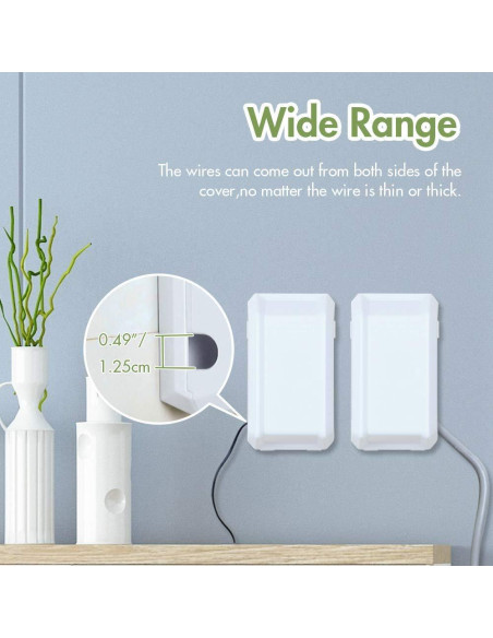 Caja de Cubierta de Enchufe Eléctrico EUDEMON para Bebés - Blanco