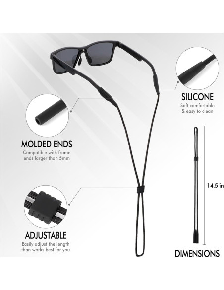 Correa Ajustable para Gafas - 3 Pcs - Suave y Cómoda