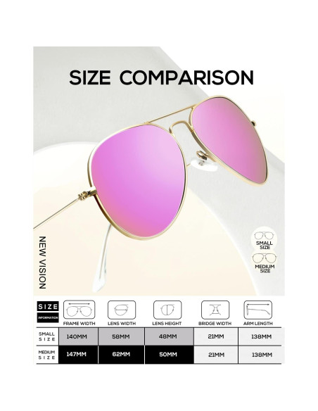 Gafas de Sol KALIYADI Aviador Polarizadas UV 2 Paquete