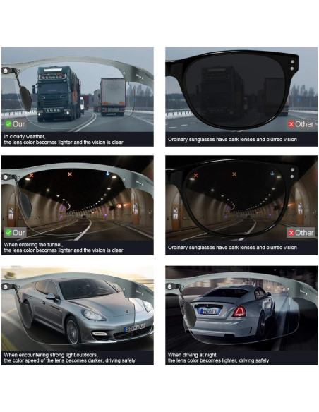 Gafas de sol YIMI fotocromáticas polarizadas UV400 Gafas de sol YIMI fotocromáticas polarizadas UV400