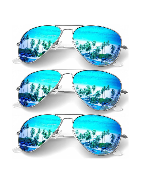 Gafas de Sol KALIYADI Aviador Polarizadas 3 Piezas Azul