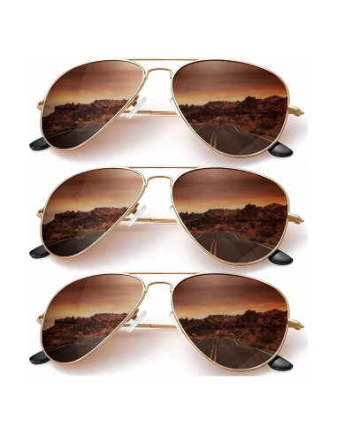 Gafas de Sol KALIYADI Aviador Polarizadas 3 Piezas UV