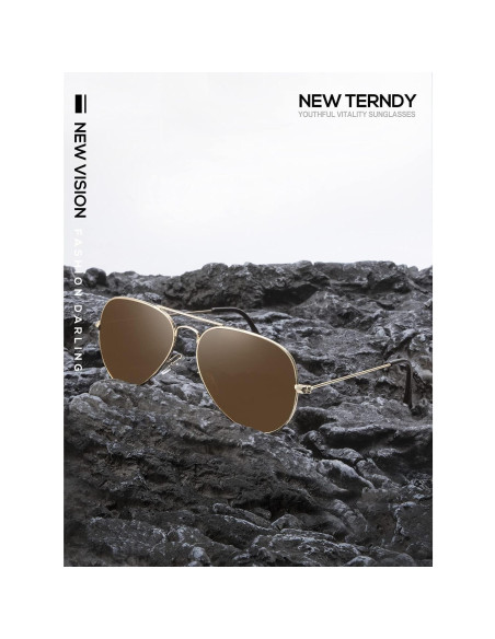 Gafas de Sol KALIYADI Aviador Polarizadas 3 Piezas UV