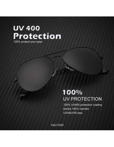 Gafas de Sol KALIYADI Aviador Polarizadas 3 Paquetes