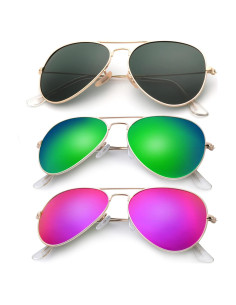 Gafas de Sol KALIYADI Aviador Polarizadas UV 3 Paquetes